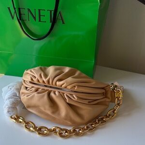 Bottega Veneta lamb skin leather chain pouch belt bag NWT